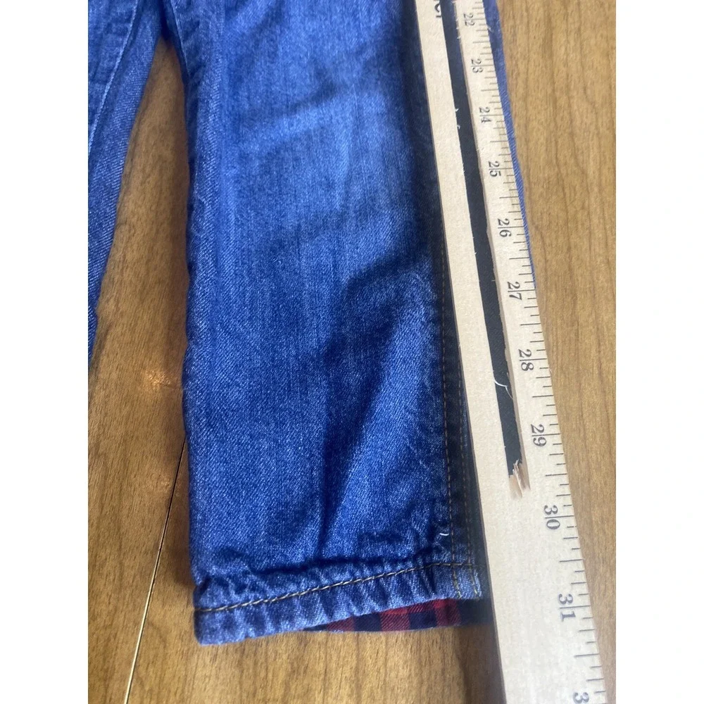 Osh Kosh B Gosh‎ Vestbak 3T Lined Red Black Checkered Jean Overalls D